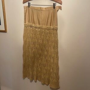 Gold skirt hand made small stain